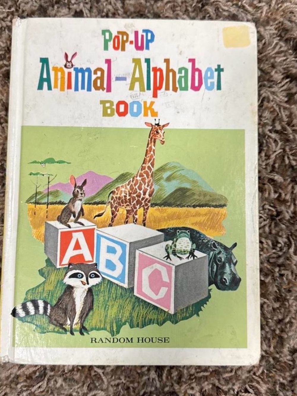 Vintage Pop-Up Animal Alphabet Book - Random House -Retro Kids Book